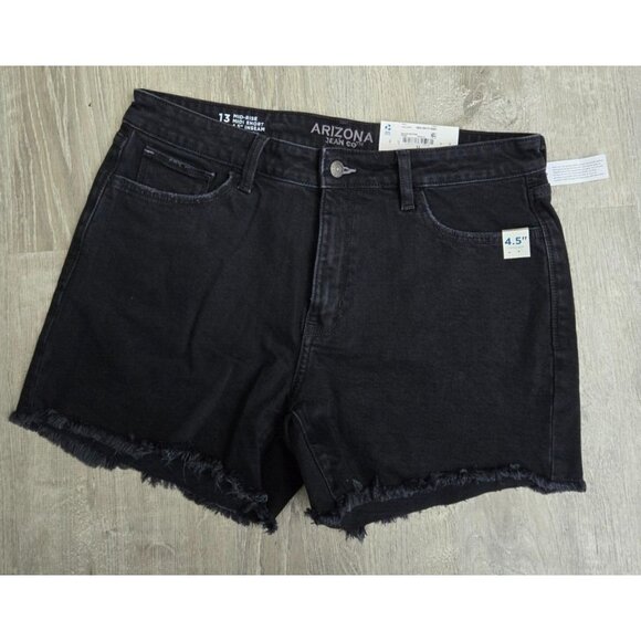 Arizona jean co midi short mid rise black record. Size 13 - Picture 1 of 8